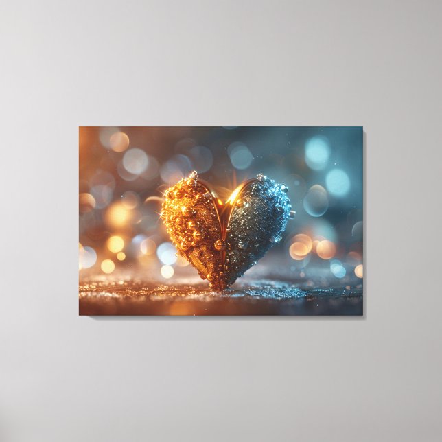 Toile Imprimer Bokeh Bokeh Heart (Recto)