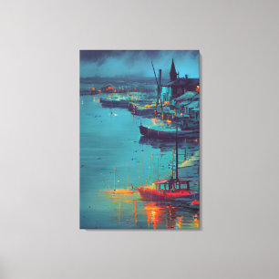Toile Imprimer Canvas de village Fisher