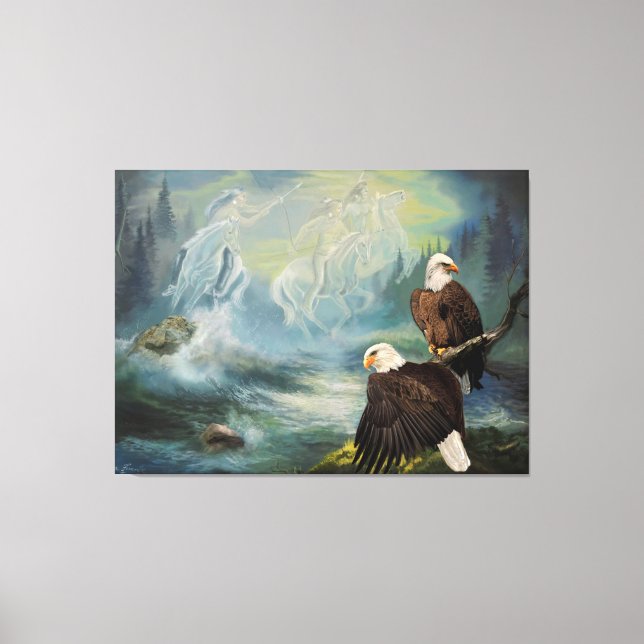 Toile Imprimer Native American Spirit Riders (Recto)