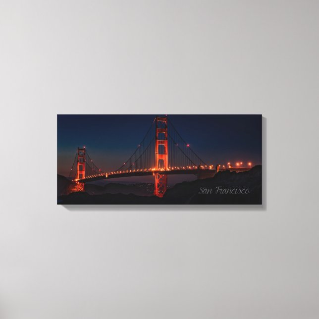 Toile Imprimer San Francisco Night Bridge (Recto)