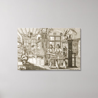 Toile Imprimerie médiévale allemande (gravure)