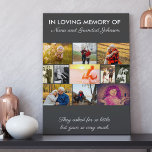 Toile In Loving Memory Custom 11 Photo Collage Gris<br><div class="desc">In Loving Memory Photo Collage sur une grande toile enveloppée, que vous pouvez personnaliser avec des photos de vos proches. Le libellé est entièrement modifiable, et se lit actuellement "en mémoire d'amour de Nana et Grand-père [nom de famille]" en haut et, "Ils ont demandé si peu mais donné tellement" en...</div>