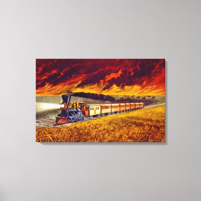 Toile Incendie de prairie 1872 (Recto)