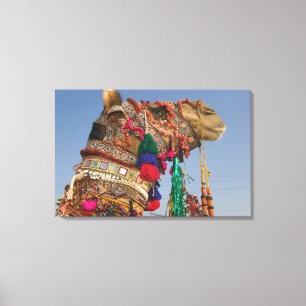 Toile INDE, Rajasthan, Pushkar: FOIRE AUX CHAMEAUX DE PU
