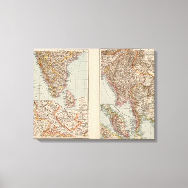 Toile Inde Sud, Birmanie, péninsule malaise (Recto)