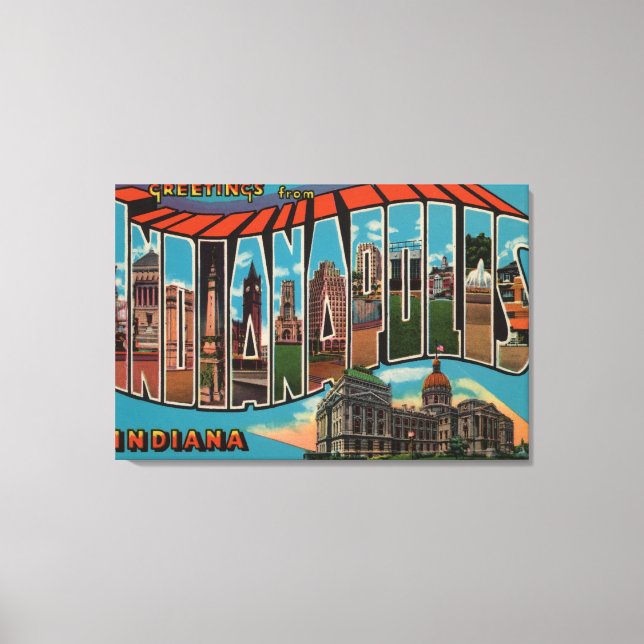 Toile Indianapolis, Indiana (Immeuble Capitale) (Recto)