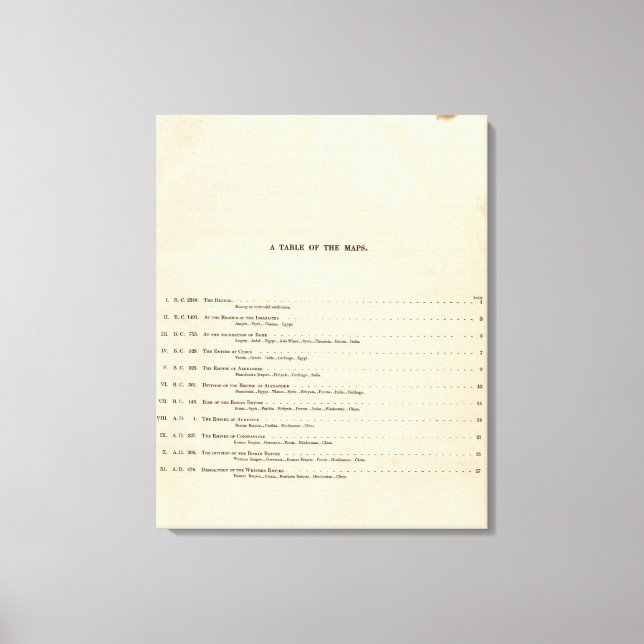 Toile Indice Atlas historique 1828 AD (Recto)