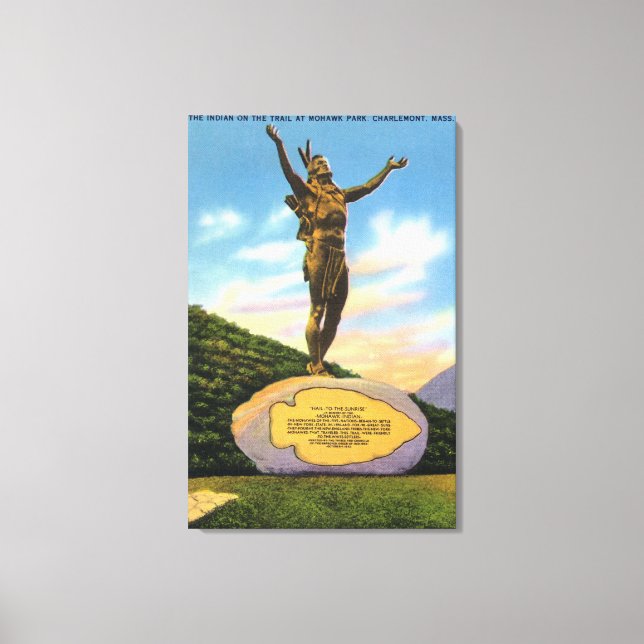 Toile Indien sur la statue de la piste à Mohawk Park Vie (Recto)