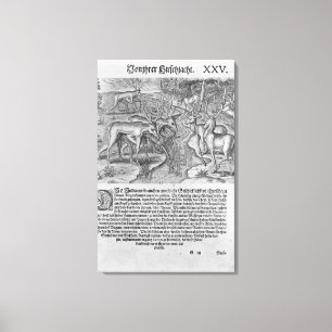 Toile Indiens de Floride qui chassent des cerfs