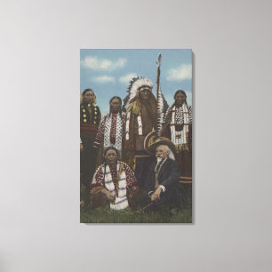 Toile Indiens du Nord-Ouest - Buffalo Bill, Sitting Bull