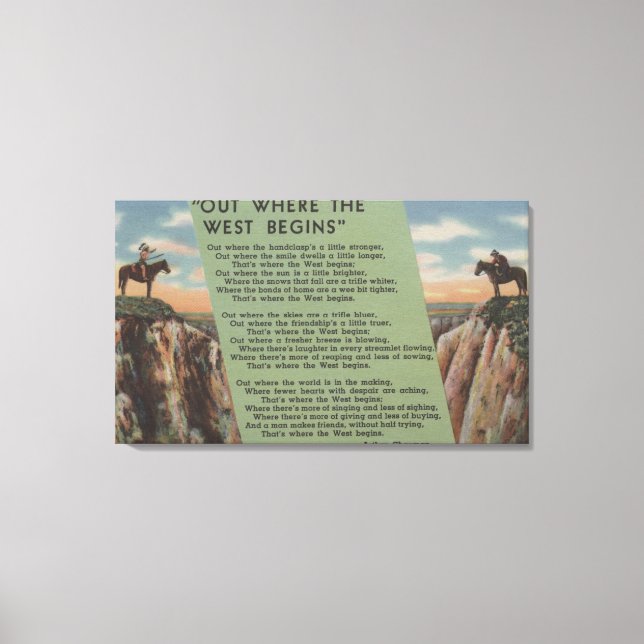 Toile Indiens du Nord-Ouest "Là où commence l'Ouest" (Recto)