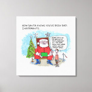Toile Indiquer l'impression Père Noël canvas