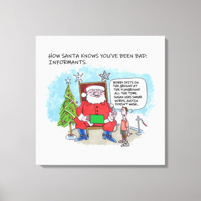 Toile Indiquer l'impression Père Noël canvas (Recto)