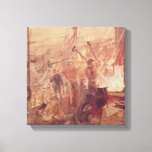 Toile Industrie sur la Tyne : Fer et charbon (la