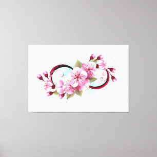 Toile Infinité avec les fleurs Sakura