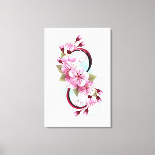 Toile Infinité avec les fleurs Sakura