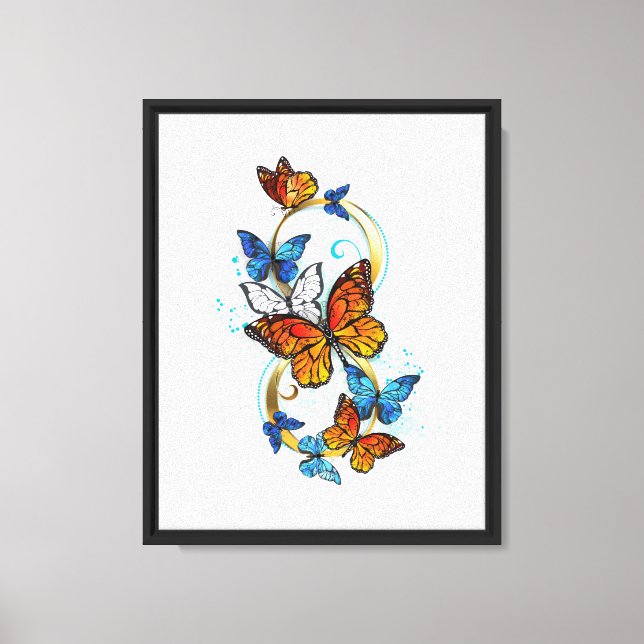 Toile Infinité de papillons monarques (Recto)