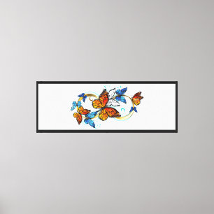 Toile Infinité de papillons monarques