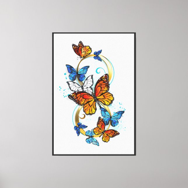 Toile Infinité de papillons monarques (Recto)