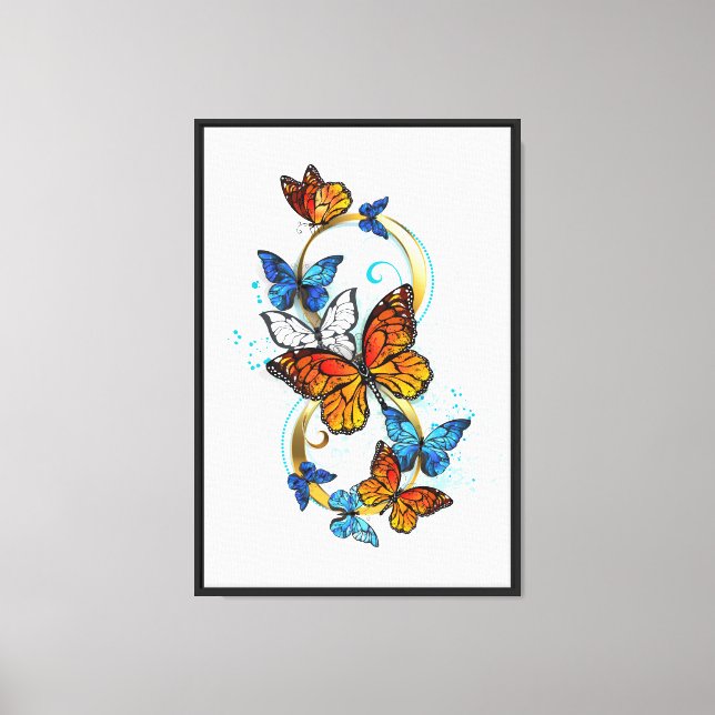Toile Infinité de papillons monarques (Recto)