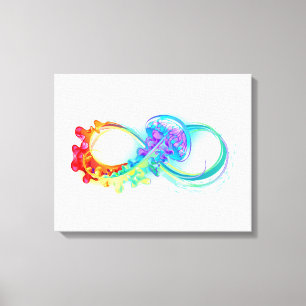 Toile Infinity avec Rainbow Jellyfish