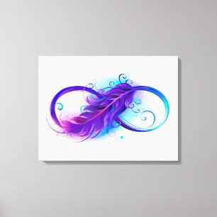 Toile Infinity with purple feather