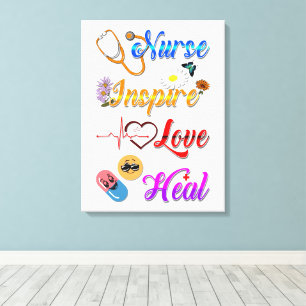 Toile Infirmière Galerie Inspirer Amour Guérir Med Théra