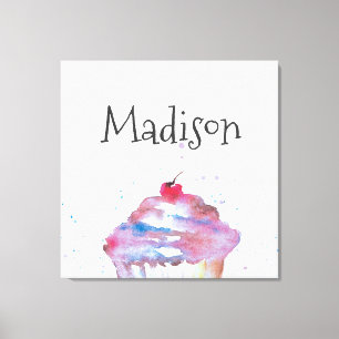 Toile Infirmière personnalisée en aquarelle