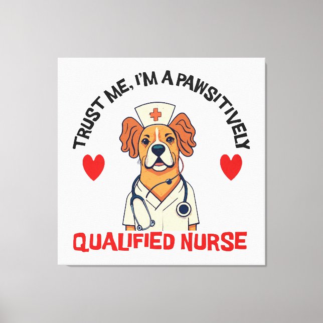 Toile Infirmière Qualifiée Pawsitivement (Recto)
