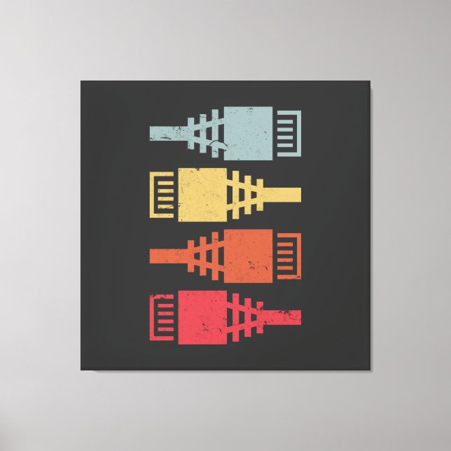 Toile Ingénieur réseau Tech Geek fête LAN (Recto)