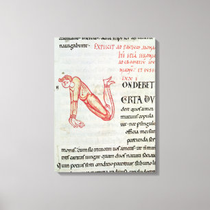 Toile Initiale 'N de Historiated