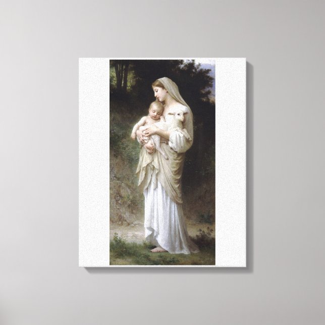Toile Innocence Madona Baby Lamb bouguereau (Recto)