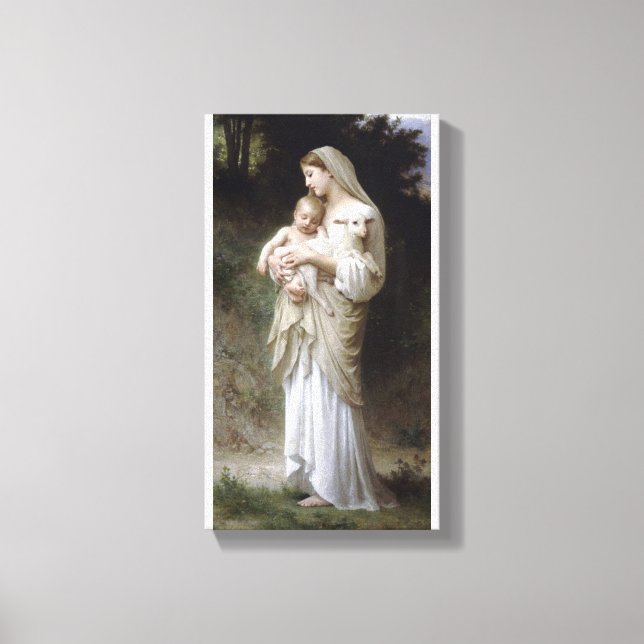 Toile Innocence Madona Baby Lamb bouguereau (Recto)