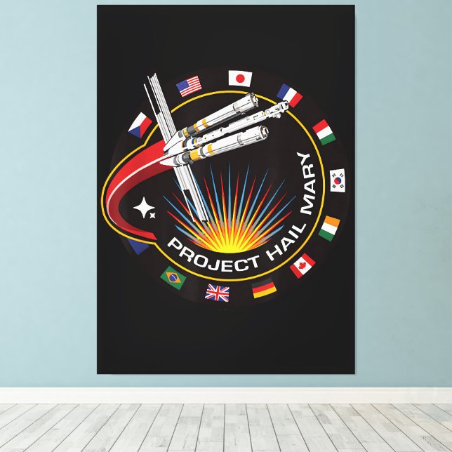 Toile Insigne de mission spatiale (Insitu (Plancher de Bois))