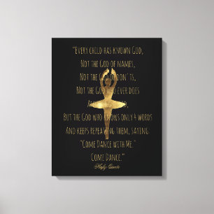 Toile Inspiration Hafiz Dance Citation Gold Ballet Danse