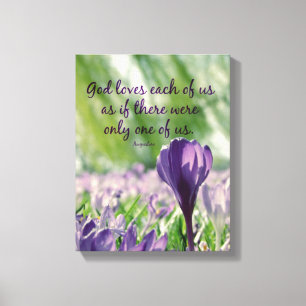 Toile Inspirationnel Dieu aime chacun de nous Citer