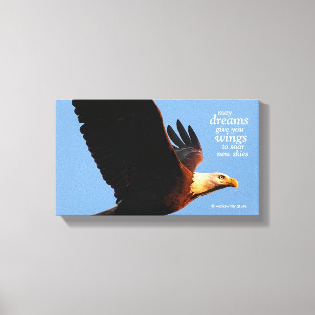 Toile Inspirationnel "Que les rêves vous donnent des ail (Recto)