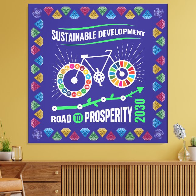 Toile Inspirez les objectifs de changement et de durabil (Insitu(Salon))