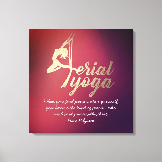 Toile Instructeur de méditation du yoga aérien Pilates F (Recto)