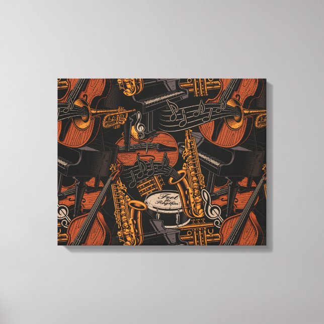 Toile Instruments de musique partout (Recto)