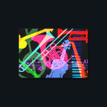 Toile Instruments de musique Pop Art Design<br><div class="desc">Instruments de musique pop art coloré design</div>