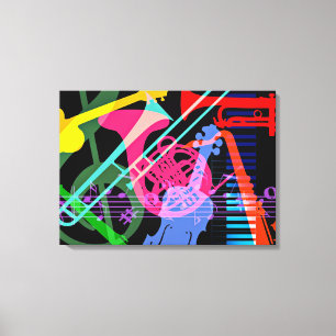 Toile Instruments de musique Pop Art Design