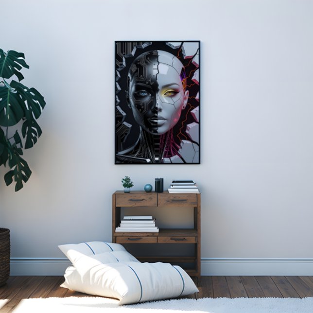 Toile Intelligence Artificielle Humanoïaque (Humanoid Artificial Intelligence Canvas Print)