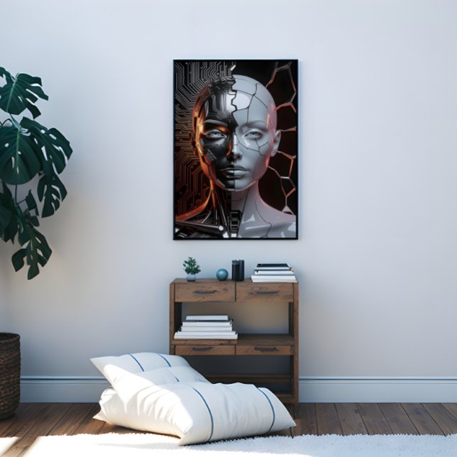 Toile Intelligence Artificielle Humanoïaque (Humanoid Artificial Intelligence Canvas Print)