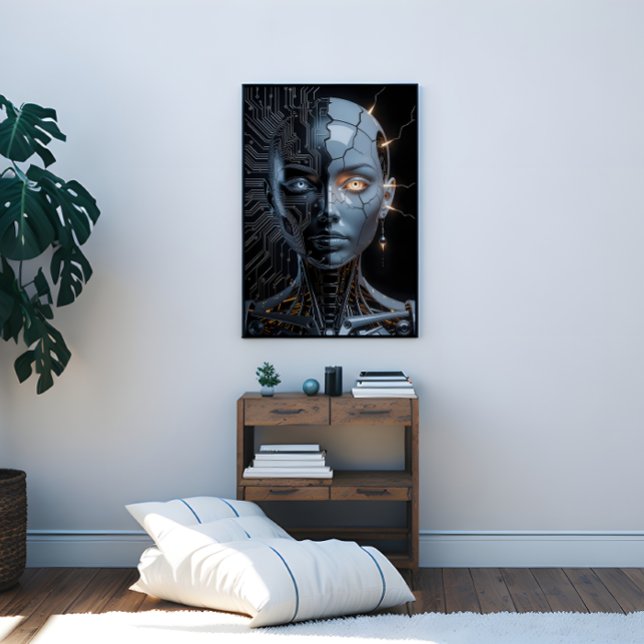 Toile Intelligence Artificielle Humanoïaque (Humanoid Artificial Intelligence Canvas Print)