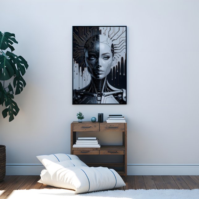 Toile Intelligence Artificielle Humanoïaque (Humanoid Artificial Intelligence Canvas Print)