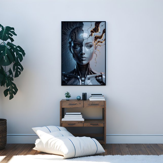 Toile Intelligence Artificielle Humanoïaque (Humanoid Artificial Intelligence Canvas Print)