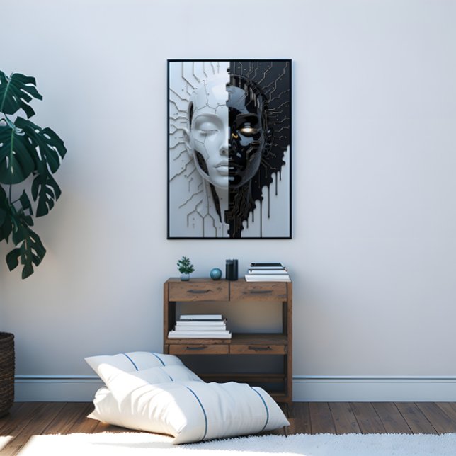 Toile Intelligence Artificielle Humanoïaque (Humanoid Artificial Intelligence Canvas Print)