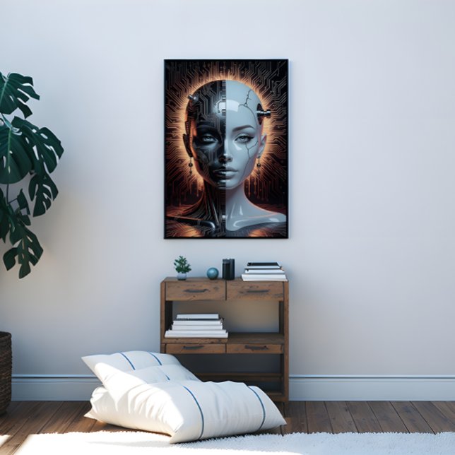 Toile Intelligence Artificielle Humanoïaque (Humanoid Artificial Intelligence Canvas Print)