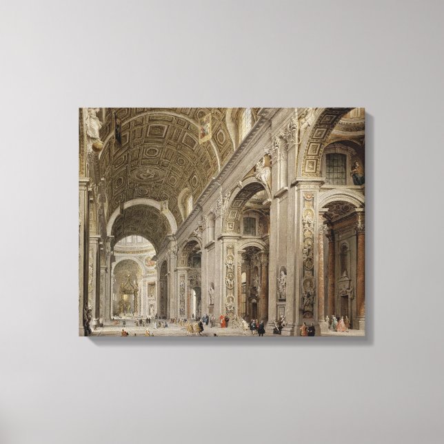 Toile Intérieur de la basilique Saint-Pierre de Rome (Recto)